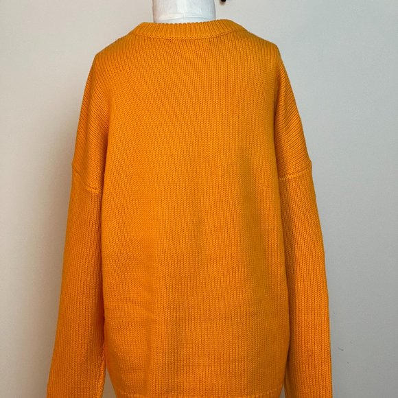 BNWOT Something Navy Orange Sweater (T&B) - Picture 3 of 11